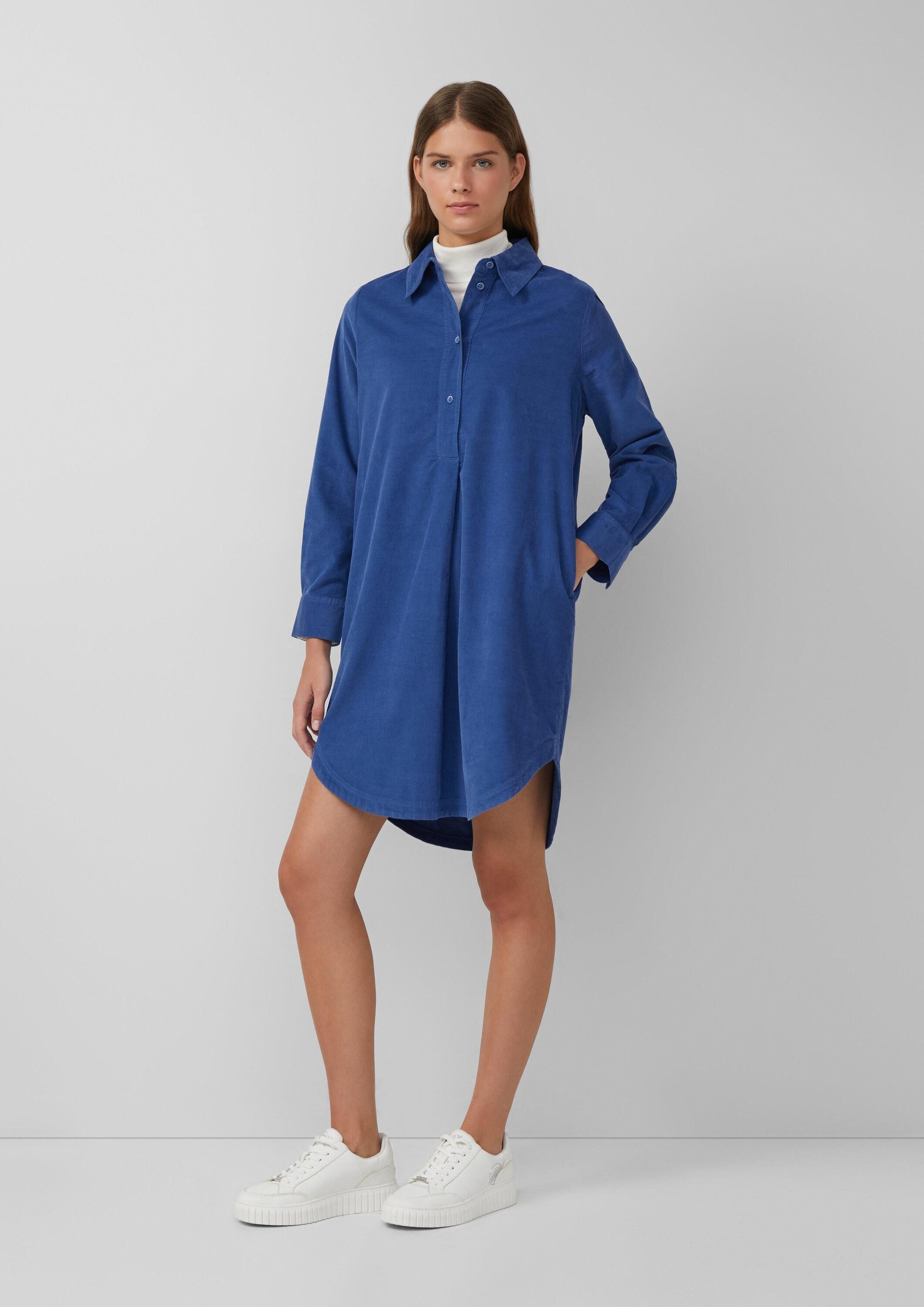 s.Oliver Minikleid Kleid Feincord-Kleid im Relaxed Fit mit Eingrifftaschen