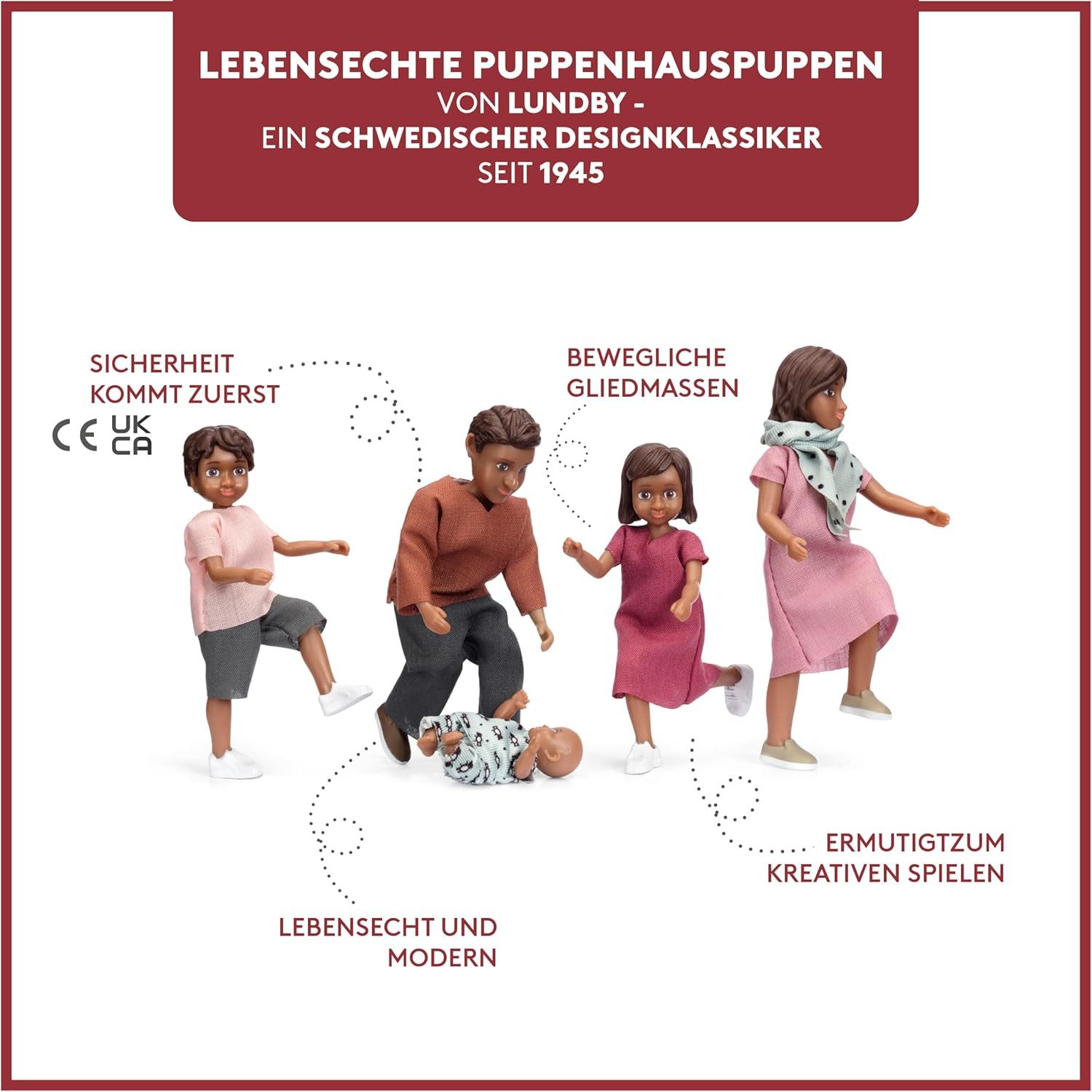 Lundby Biegepuppe Lundby Puppenhaus Puppen für Familie Puppenfamilie Nikki Biegepuppen