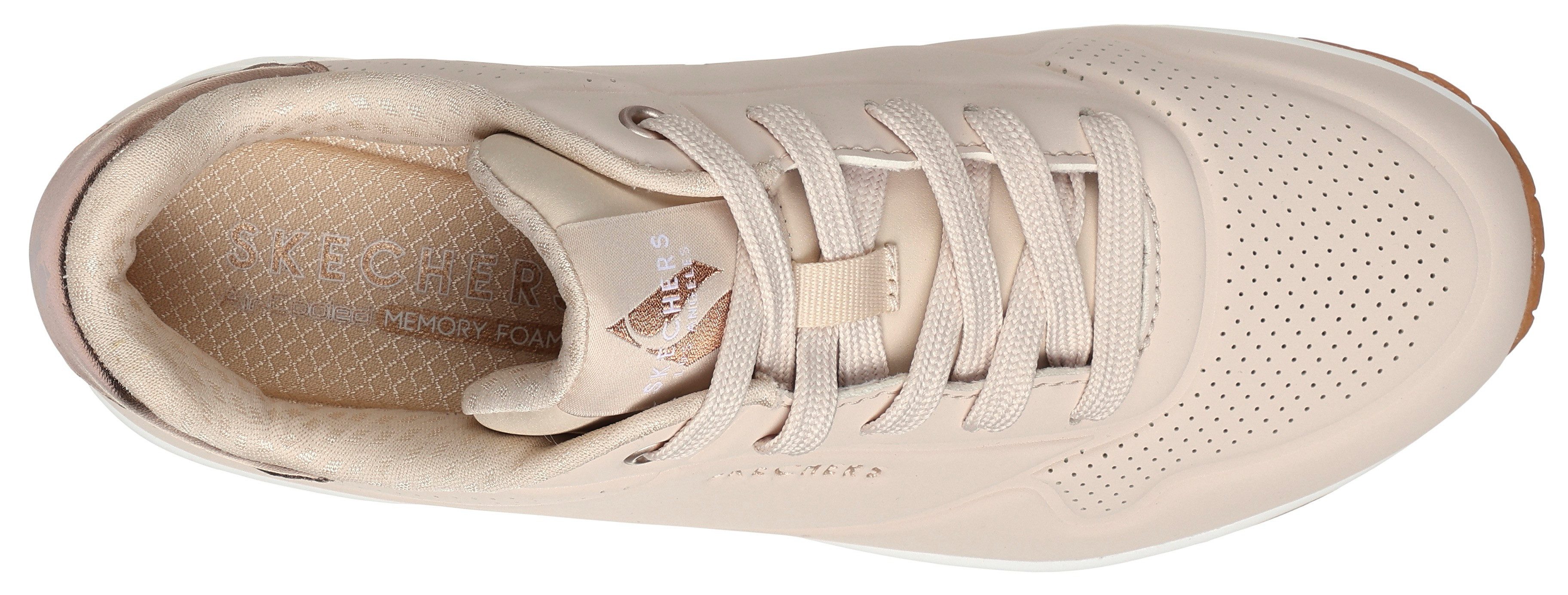 Skechers UNO GOLDEN AIR Sneaker Freizeitschuh, Halbschuh, Schnürschuh mit Metallic-Einsatz – Bild 5 von 5