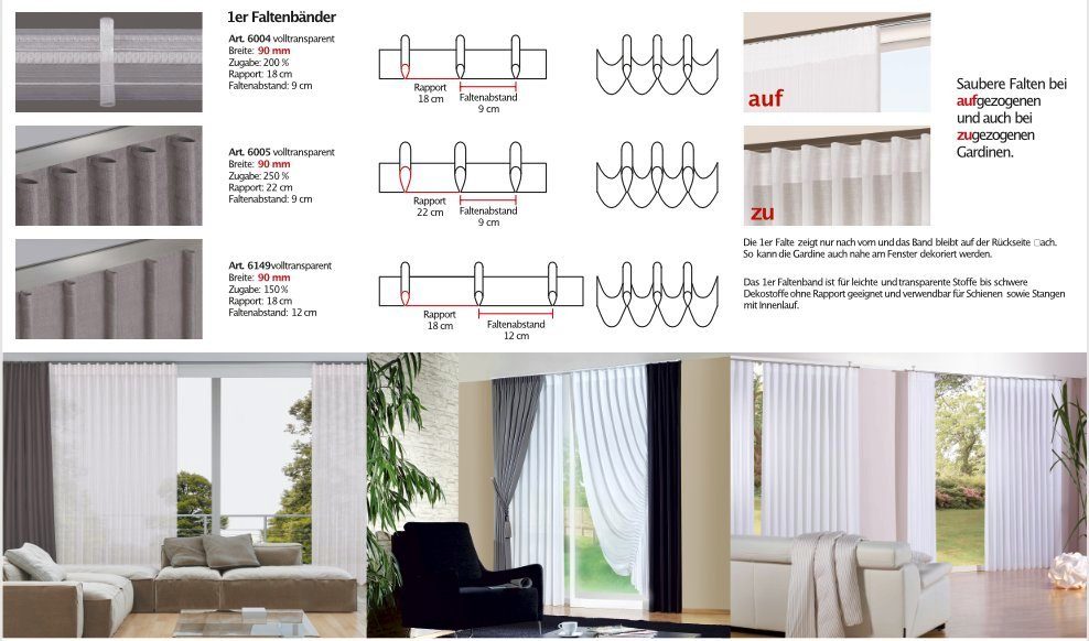 Asphald Gardine mit Scherli Pflegeleicht Store Voile 1:2 3er Falte auf Maß (1 St), Faltenband, transparent, St.Br 200cm f.Breite 100cm – Bild 4 von 5