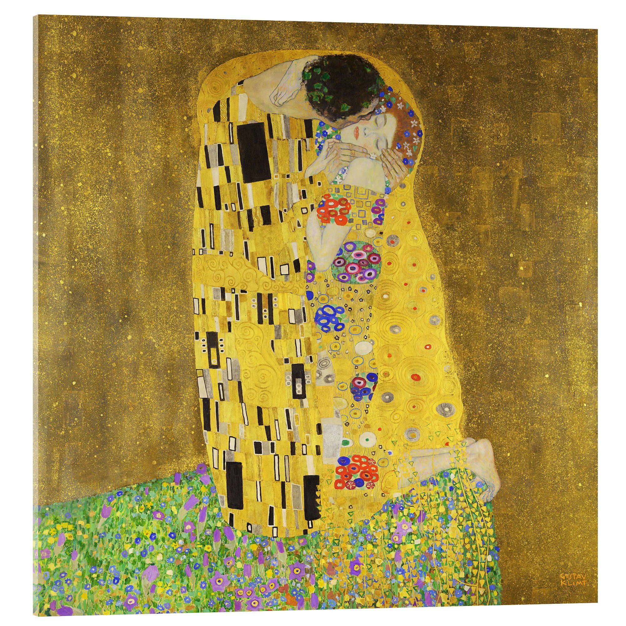 Posterlounge Wandbild Der Kuss, Gustav Klimt, erhältlich als Poster, Leinwandbild, Wandsticker oder Acrylglasbild
