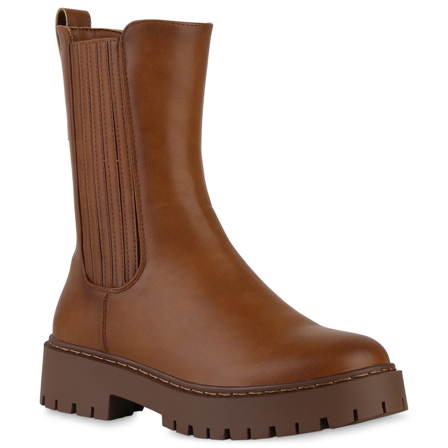 VAN HILL 840740 Stiefel Damen Leicht Gefütterte Klassische Stiefel Plateau günstig online kaufen