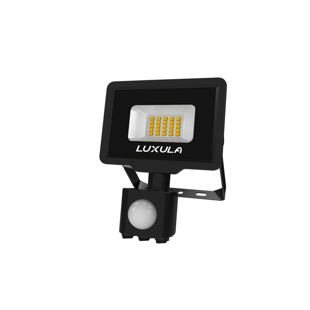LUXULA LED Flutlichtstrahler LED-Fluter Bewegungsmelder, 20W, warm- & neutralweiß, 2000lm, IP65, LED fest integriert, warmweiß, neutralweiß