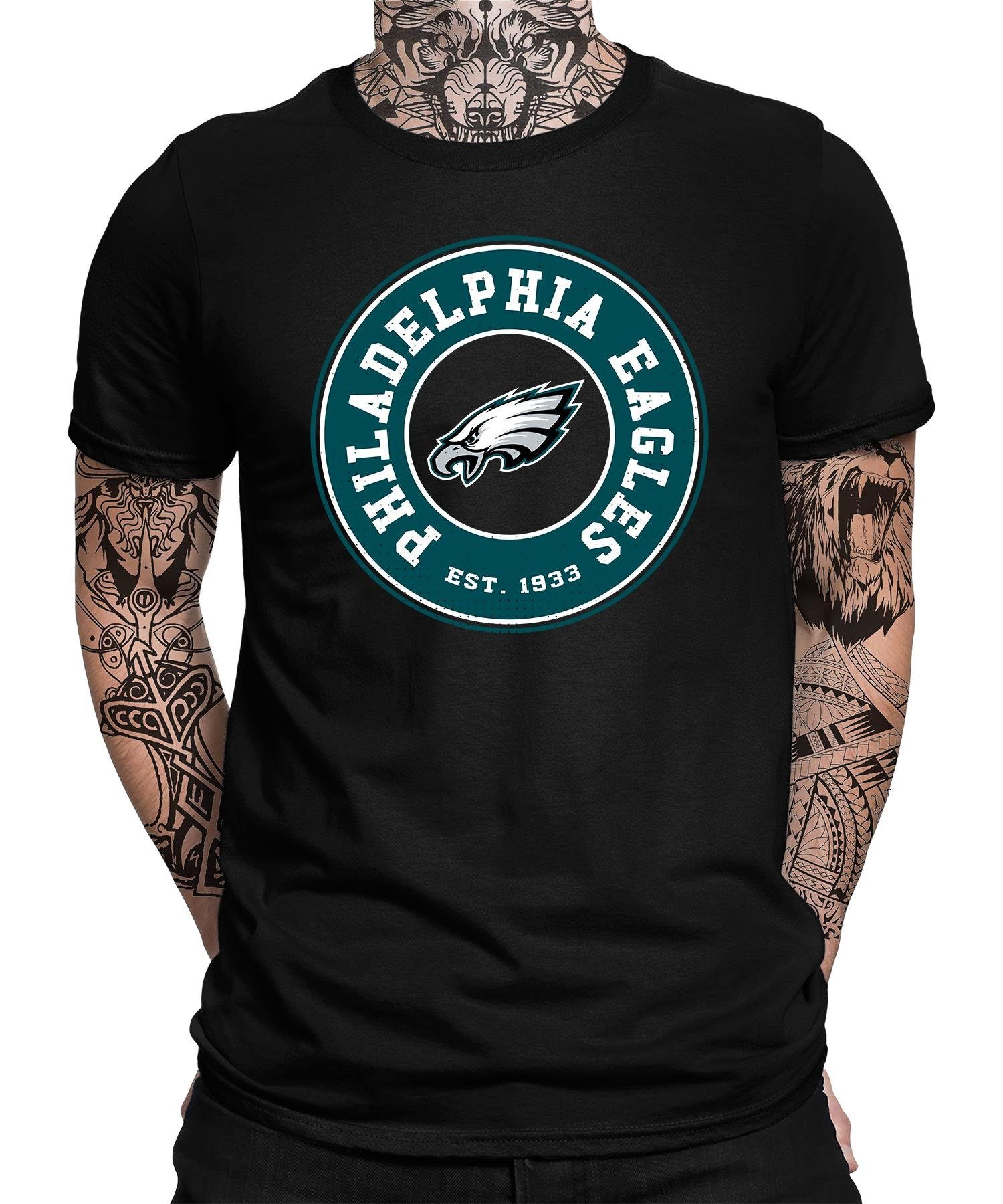 American Philadelphia - Kurzarmshirt Quattro Football Formatee Super NFL Eagles (1-tlg)