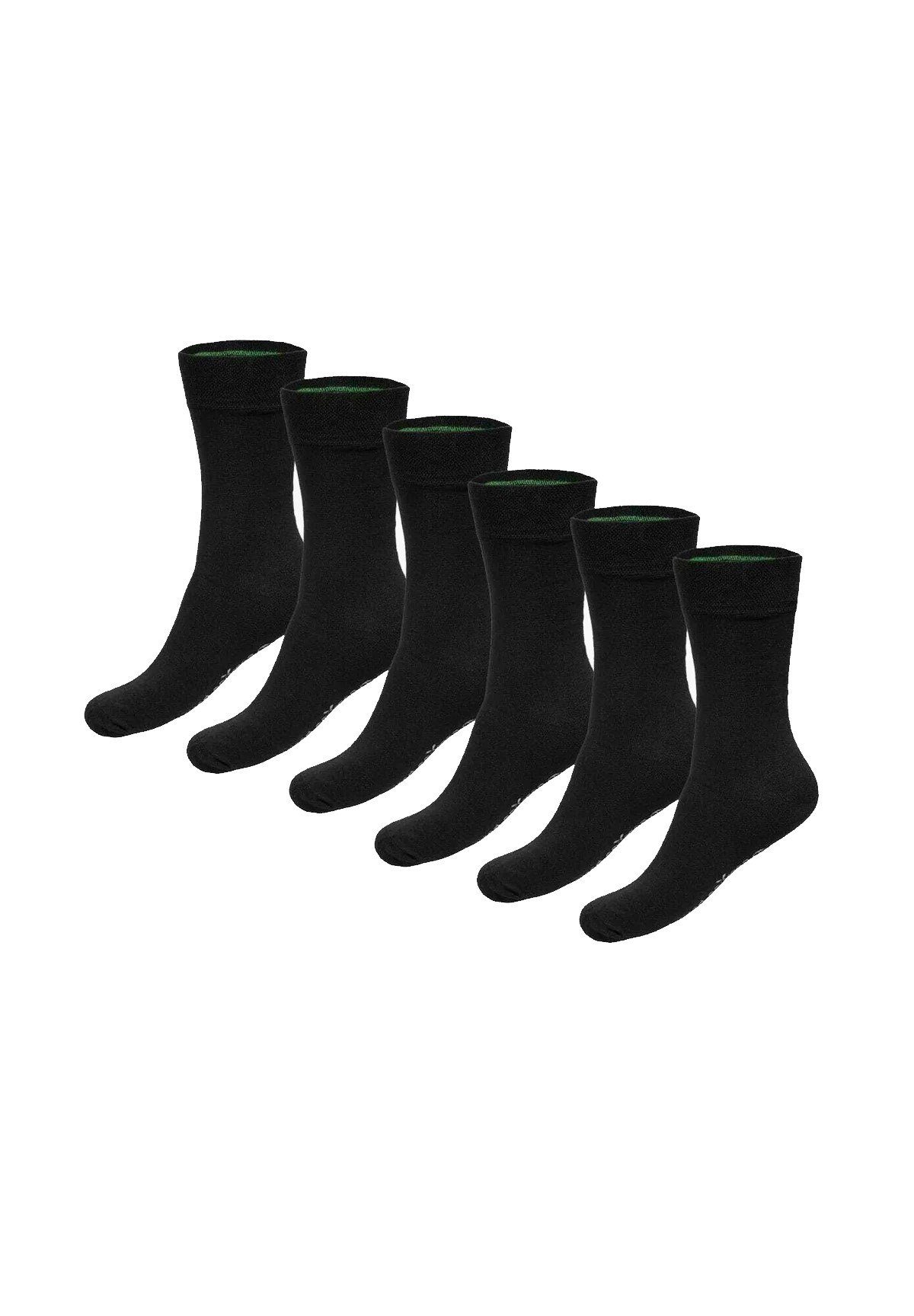 Cotton schwarz Socken Beau (6-Paar) Bamboo Organic basics