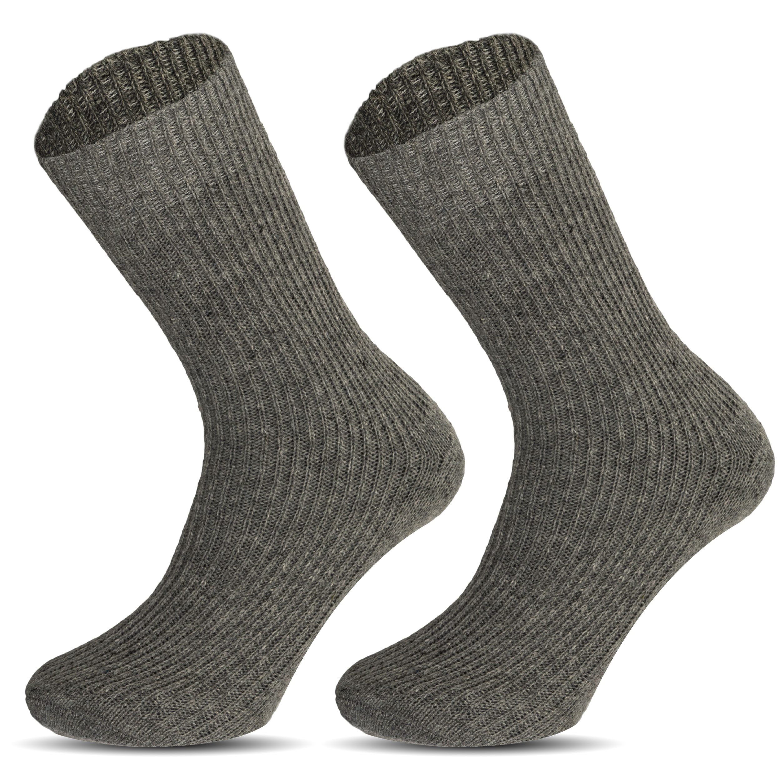 TEXEMP Freizeitsocken 2 - 6 Paar Wollsocken Herren & Damen Schurwolle Wintersocken Dick Warm (Packung, 2-Paar) Naturfasern - Nicht einlaufend