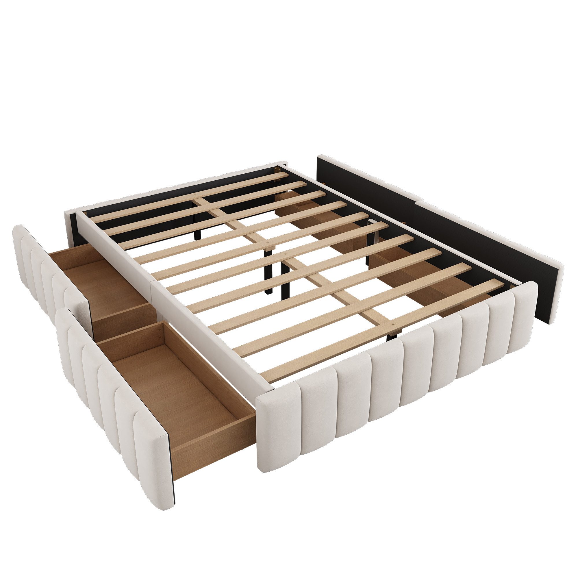 SOFTWEARY Futonbett mit Lattenrost und 4 günstig online kaufen