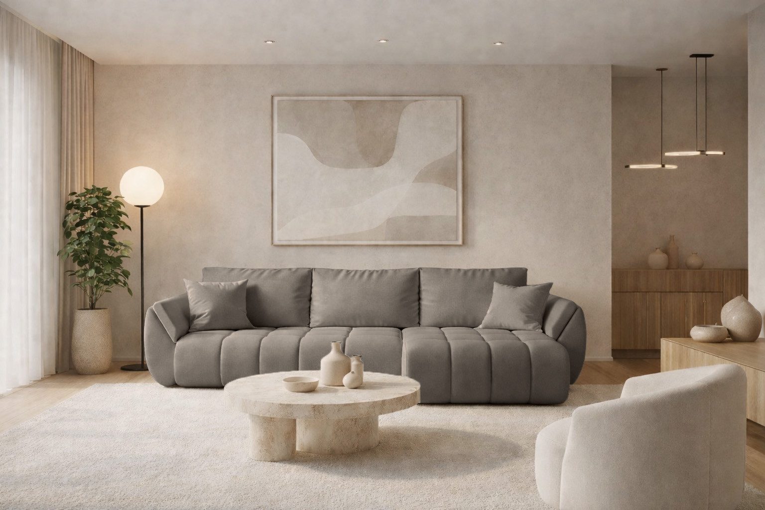 Kaiser Möbel Ecksofa TOKYO PREMIUM im Stoff WIND modernes, Schlaffunktion und Bettkasten, Ecksofa, L-Form,Strapazierfähiger Webstoff WIND,Easy-Clean-Technologie