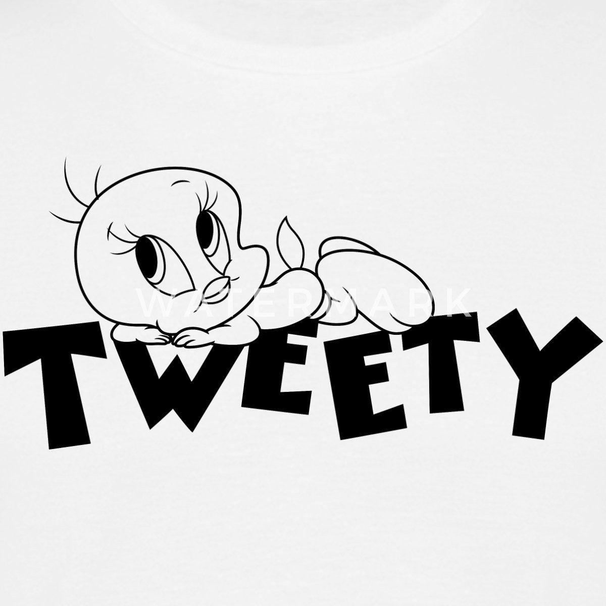 Spreadshirt T-Shirt Looney Tunes Tweety Ausmalmotiv Männer T-Shirt (1-tlg)