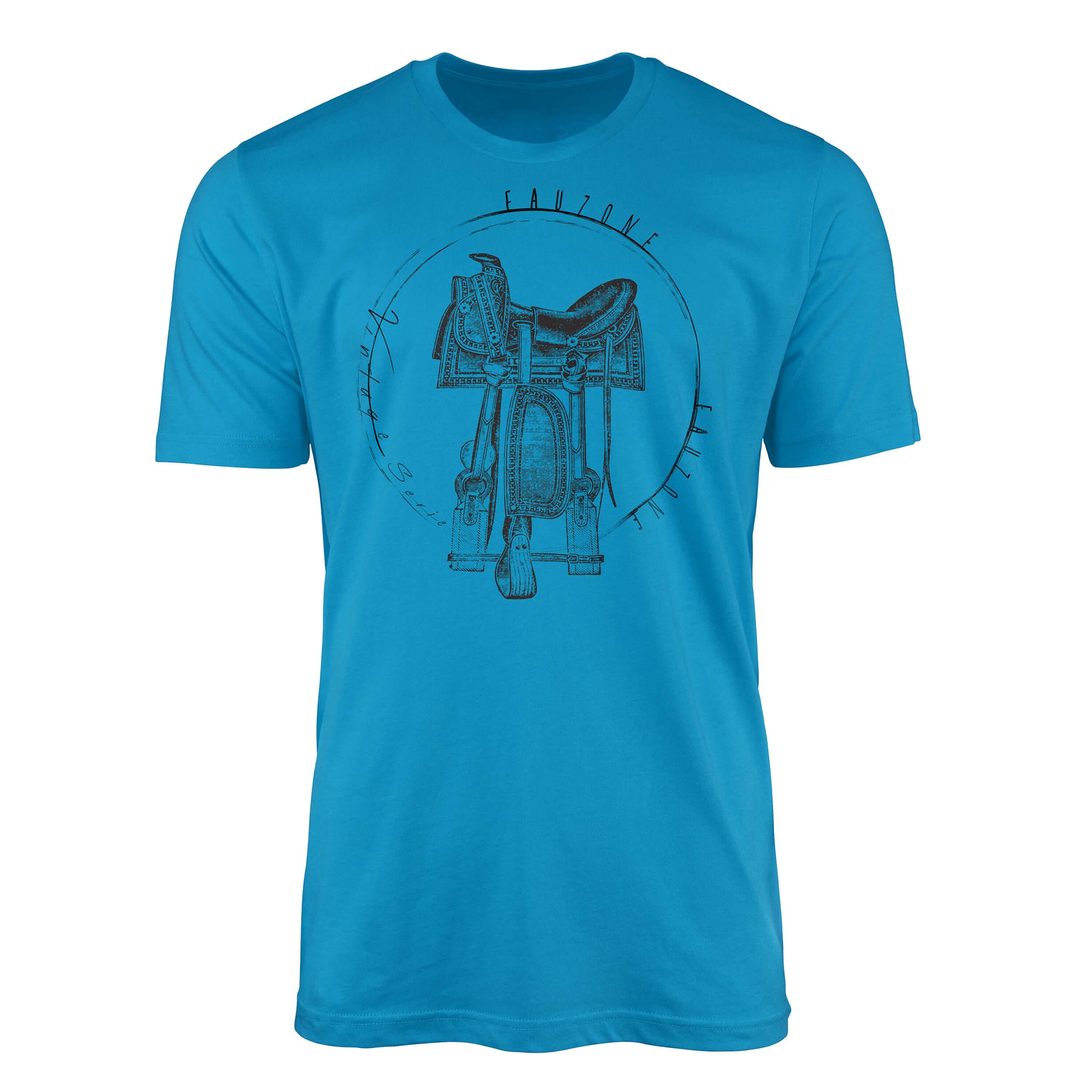 Sinus Art T-Shirt Vintage Herren T-Shirt Sattel Atoll