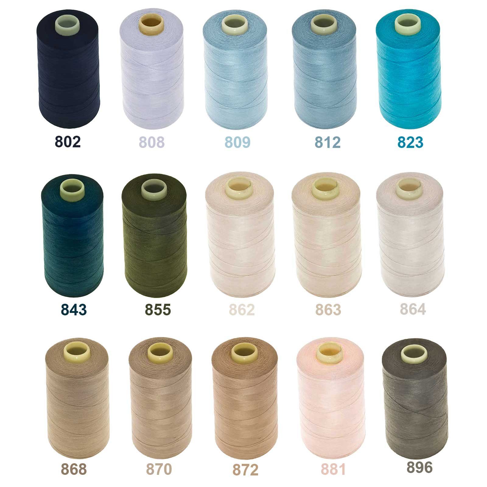 maDDma Universal Nähgarn Polyester 1 Spule 40/2 120er 1000m Nähgarn, 1000 m, A670 hellbeige – Bild 4 von 4