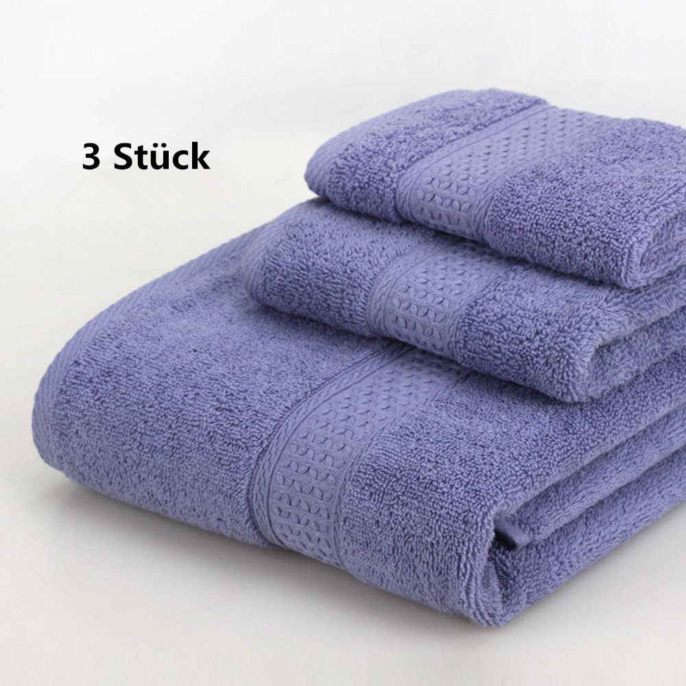 3er Handtücher, Handtuch Baumwolle Handtuch Set purple Set Frottee XDeer 33*74cm,