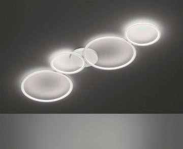 TRIO Leuchten LED Deckenleuchte Rondo, Dimmfunktion, LED fest integriert, Warmweiß, Deckenlampe LED warmweiß 3000K dimmbar per Wandschalter 4800 Lumen