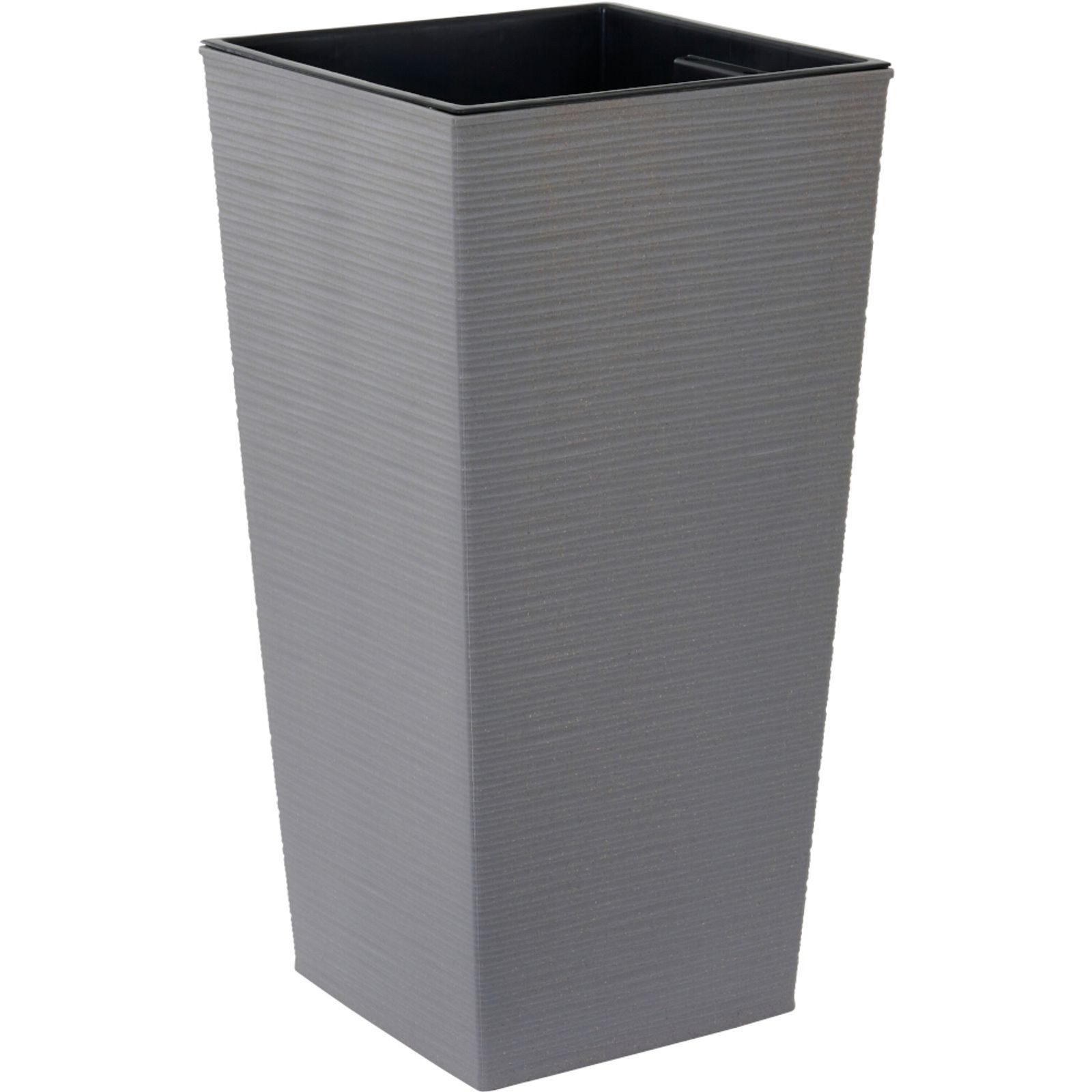 Siena Garden Pflanzkübel Pflanzgefäße NIZZA GROOVE grau Rillenoptik, 35 x 35 x 68 cm
