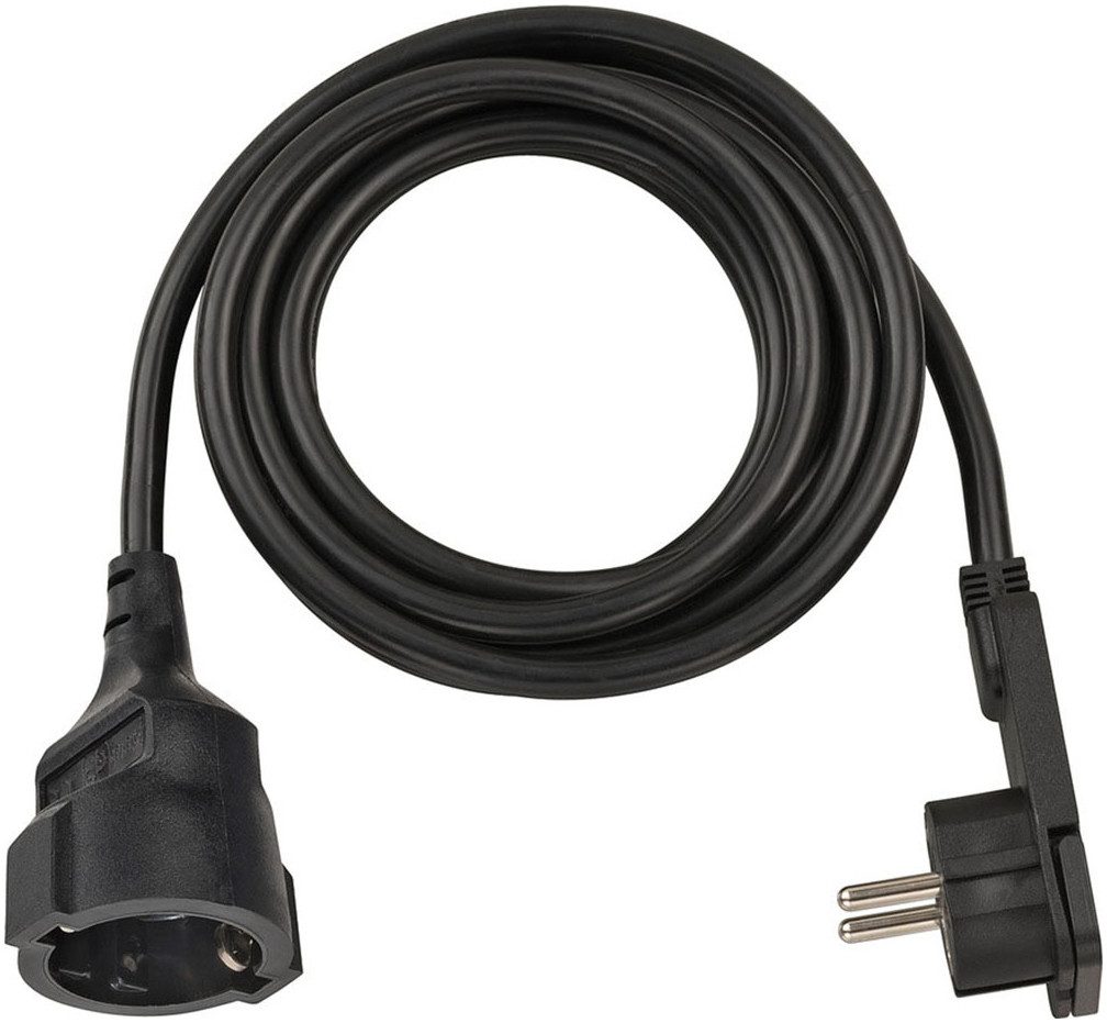 Brennenstuhl H05VV-F3G1,5 3m mit Berührungsschutz und Flachstecker Verlängerungskabel, F-Stecker, Typ F (Schuko) (300 cm)