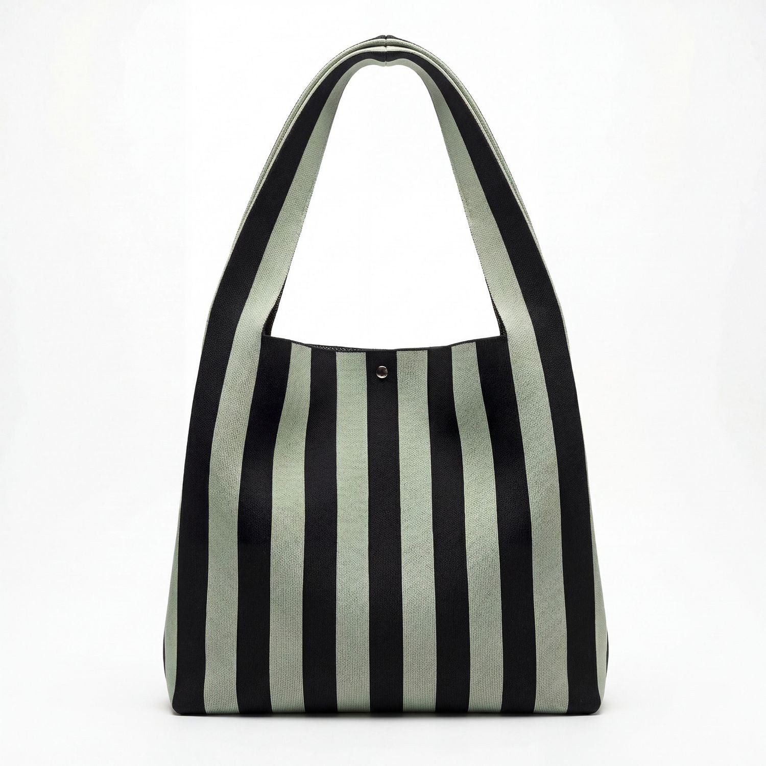 Tragetasche Shopper gestreift (grün)