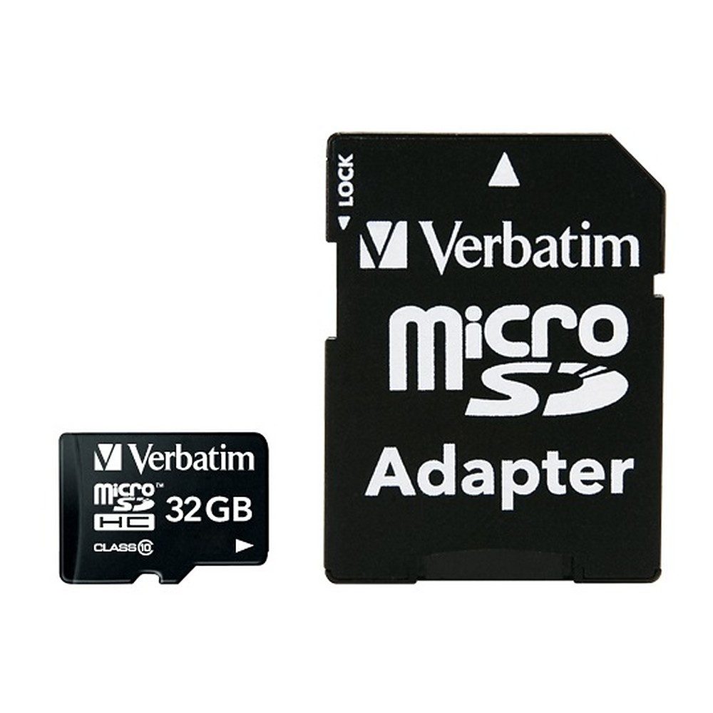 Verbatim Micro-SD-Karte Speichermedium Datenspeicher Speicherkarte (32 GB, Class 10, 90.0 MB/s Lesegeschwindigkeit, Full HD, 90 MB/s, stoß- und temperaturbeständig)