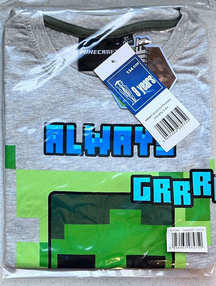 Minecraft Pyjama Minecraft kurzer Konder Schlafanzug Shorty Junge + Mädchen