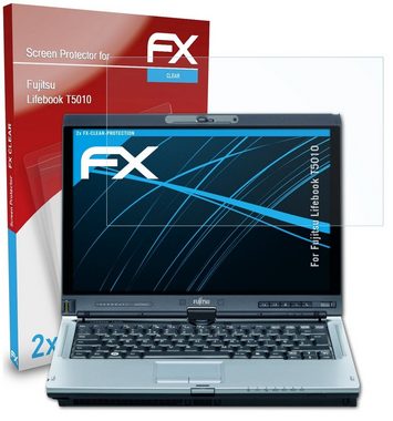 atFoliX Schutzfolie Displayschutz für Fujitsu Lifebook T5010, (2 Folien), Ultraklar und hartbeschichtet