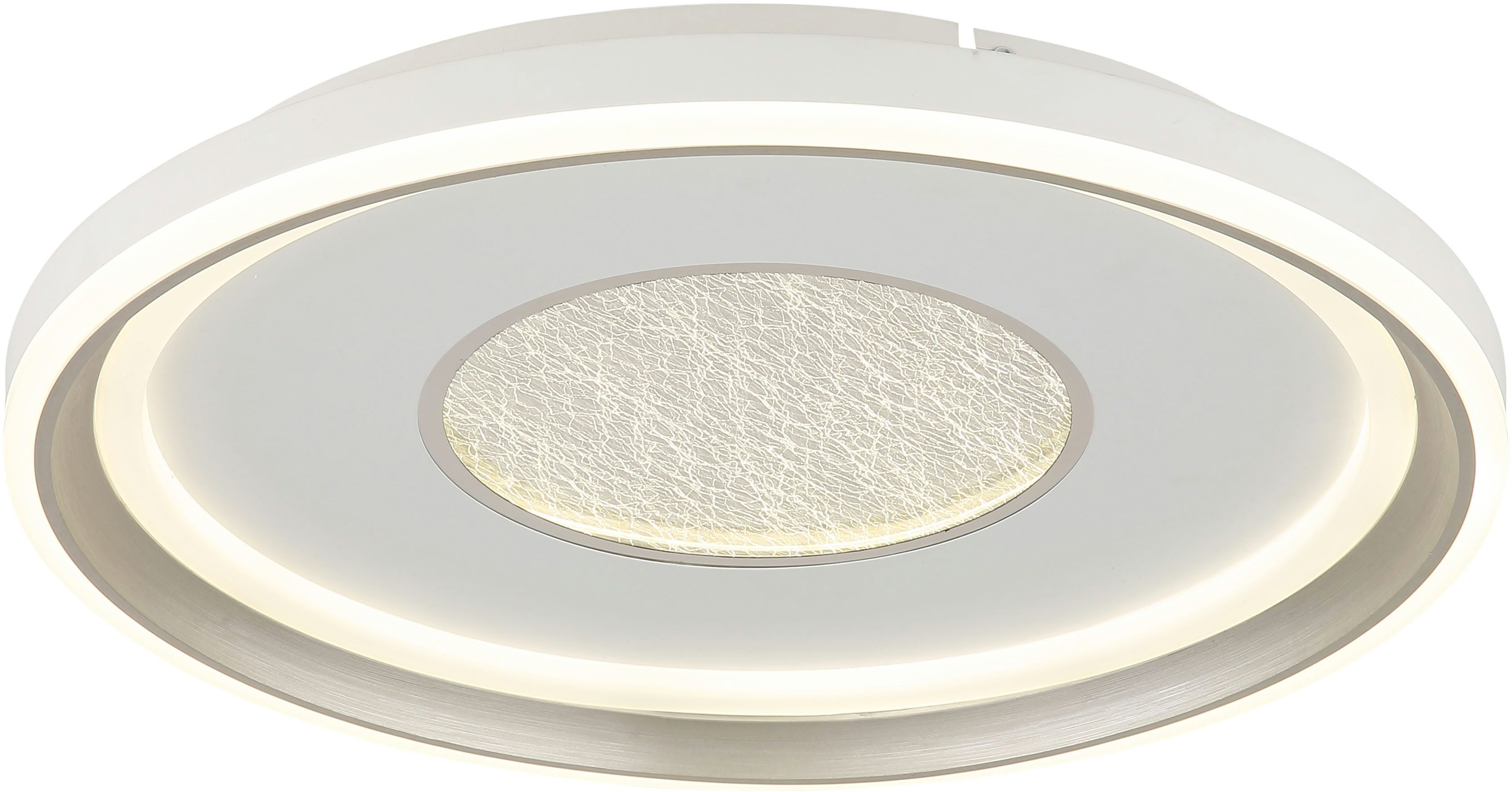 GLOBO LIGHTING LED Deckenleuchte EILA, Dimmfunktion, Memoryfunktion, Nachtlichtfunktion, Timerfunktion, mehrere Helligkeitsstufen, LED fest integriert, Deckenlampe/rund/Wohnzimmer/Schlafzimmer/modern