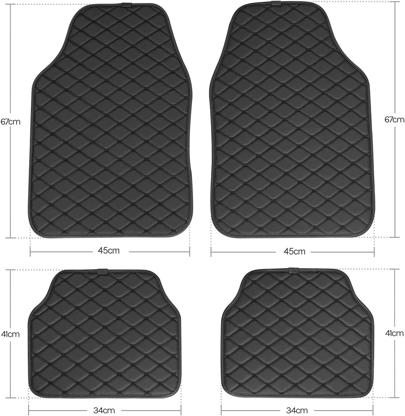 Woltu Car Floor Mats (4 pcs), The floor mat set fits most cars. Universal car floor mats, Non-slip design, Easy to clean.