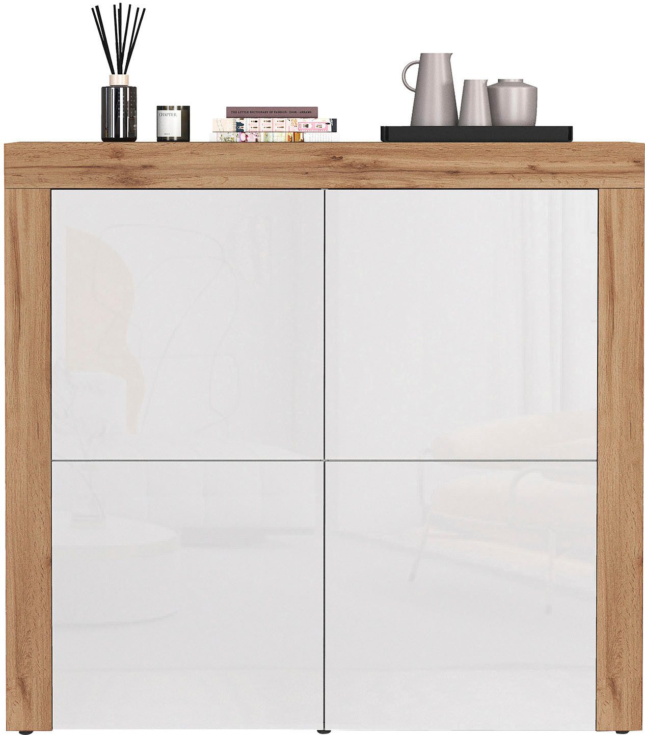 OTTO home Highboard CHRONOS Breite 140 cm mit 4 Türen und 8 Fächer 'Made in günstig online kaufen
