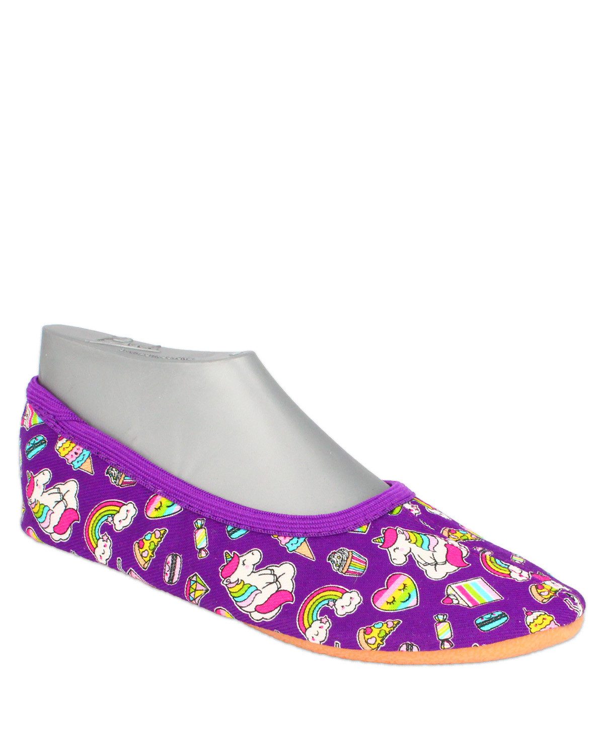 Beck Schläppchen Candy Gymnastikschuh (atmungsaktive Baumwolle) rutschfeste Laufsohle