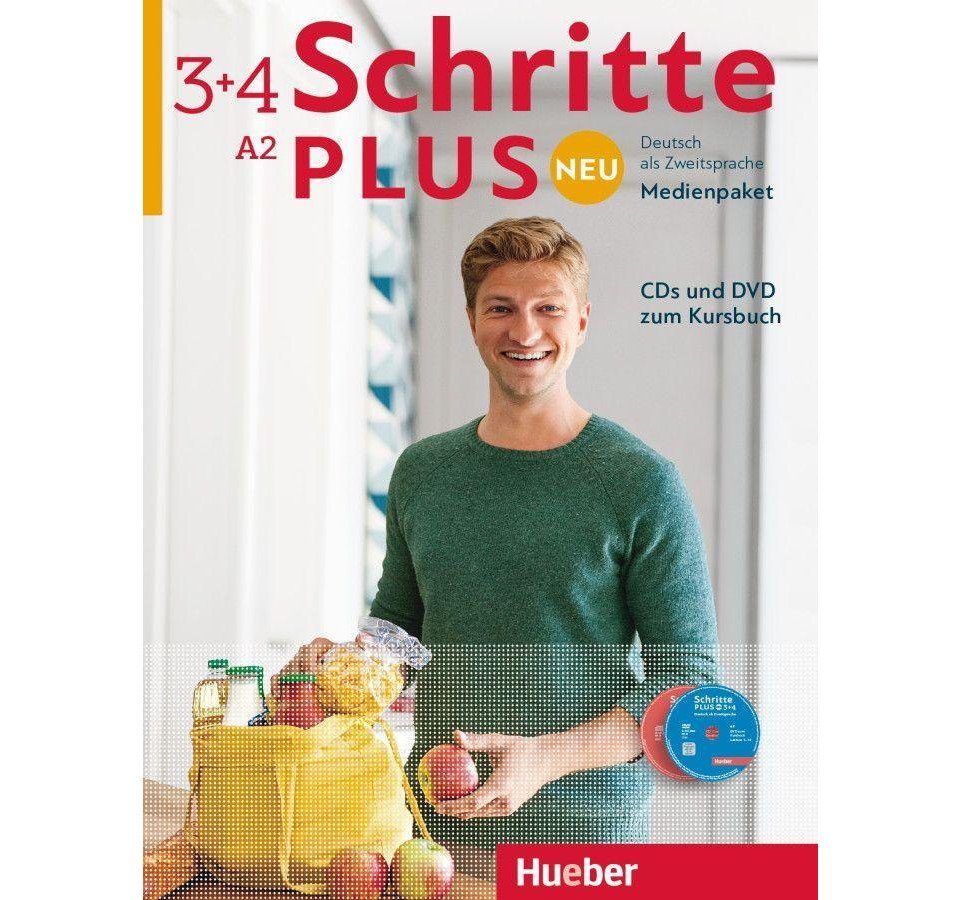 Hueber Verlag Hörspiel-CD Schritte plus Neu - Медиаpaket, CDs und DVD zum Kursbuch. Bd.3+4