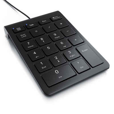 Aplic Tastatur (USB Keypad, Multimediatasten, rutschfest, vollständiges Numpad-Layout)