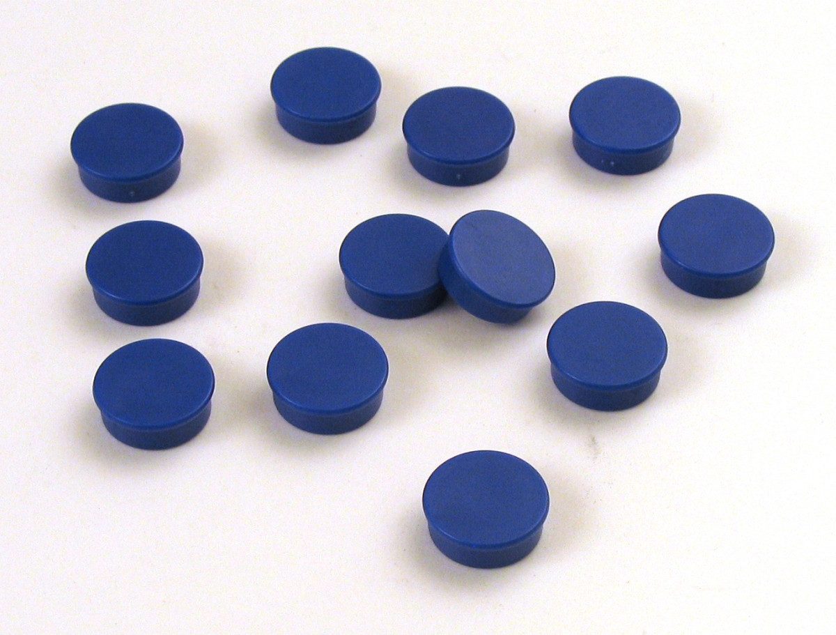 Magnet Magnete rund 30mm VE=10 Stück blau
