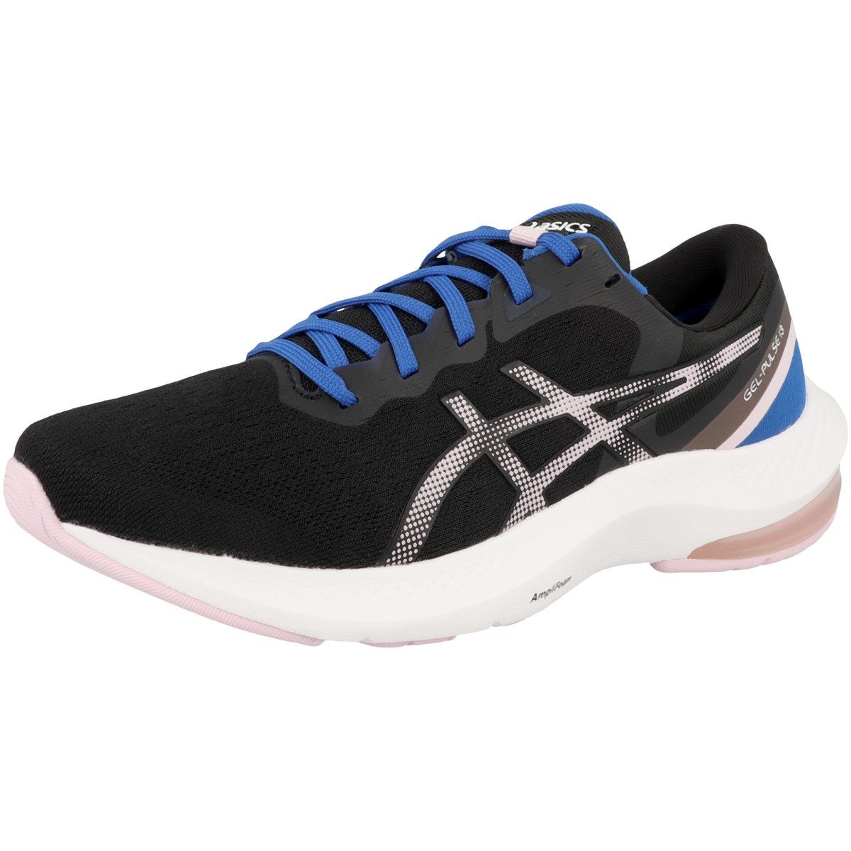 / rosa Verstärkte Damen Ferse 13 Laufschuh Asics Gel-Pulse schwarz