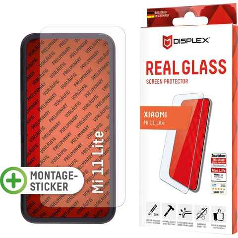 Displex Real Glass für Xiaomi Mi 11 Lite (5G) (6,5), 2D für Real Glass für Xiaomi Mi 11 Lite (5G), Displayschutzglas