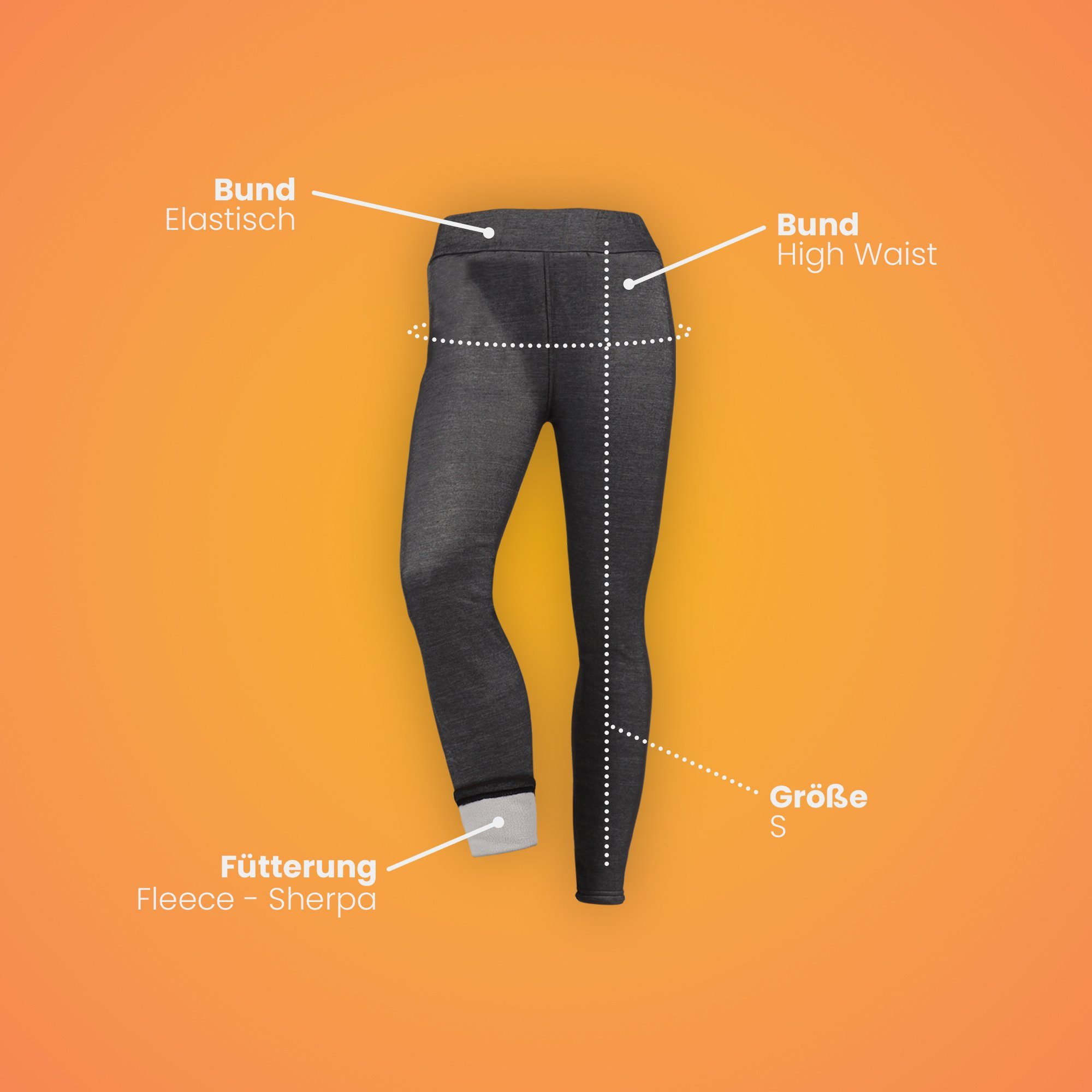 Bestlivings Thermoleggings High Waist Thermo-Hose Damen günstig online kaufen