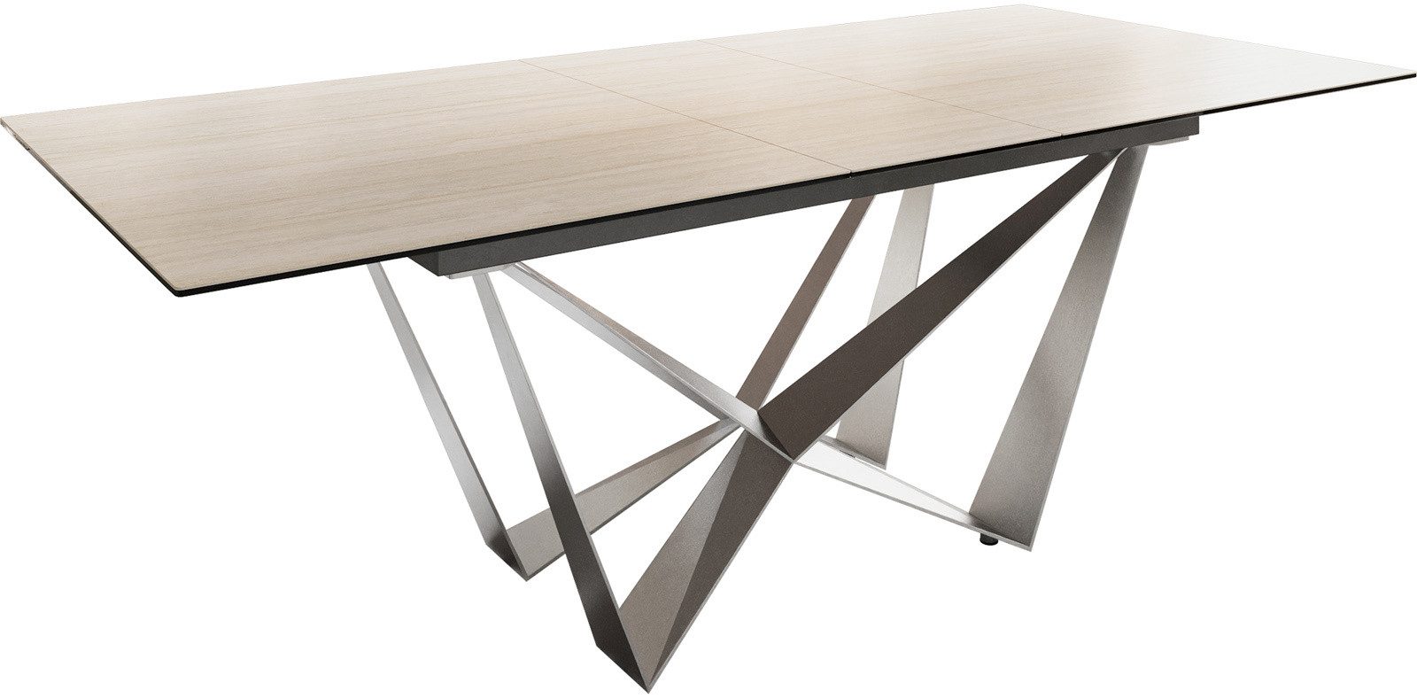 DELIFE Esstisch Edge, Keramik Laminam®Travertino Bianco günstig online kaufen
