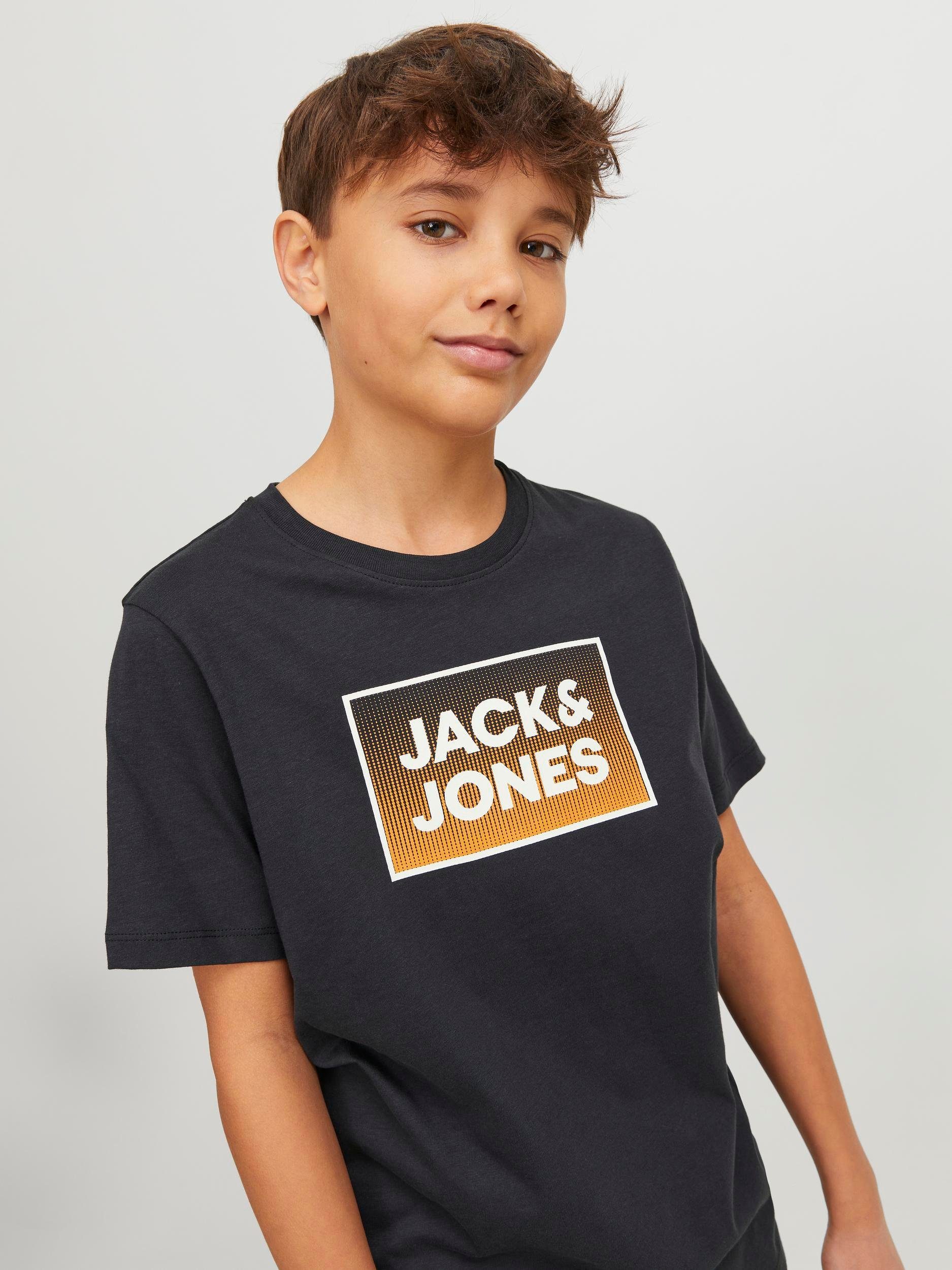 dark navy JNR Jack & Jones SS Kurzarmshirt TEE JJSTEEL Junior