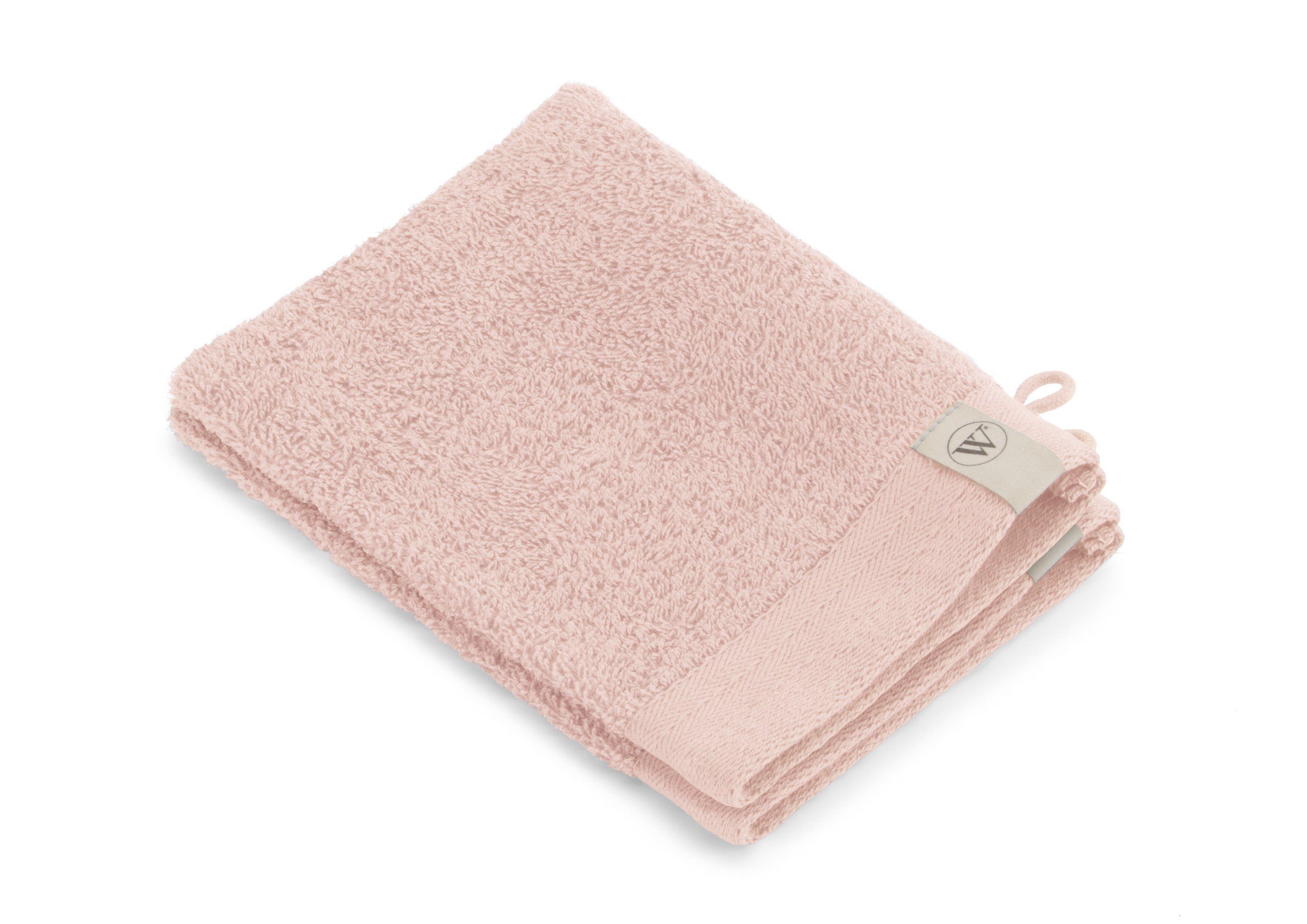 Walra Handtuch Waschhandschuh Soft Cotton Rosa - 2x 16x21 cm, Baumwolle (1-St)