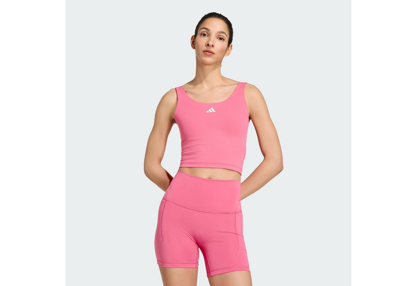 adidas Performance Tanktop 3-STREIFEN STUDIO ALL ME TANKTOP, LEICHT STÜTZEND (1-tlg)