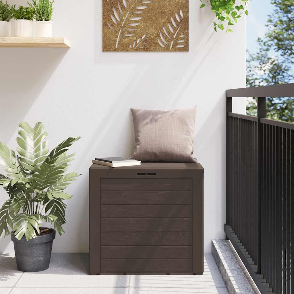 vidaXL Gartenbox Gartentruhe Braun 58,5x46x55 cm Polypropylen