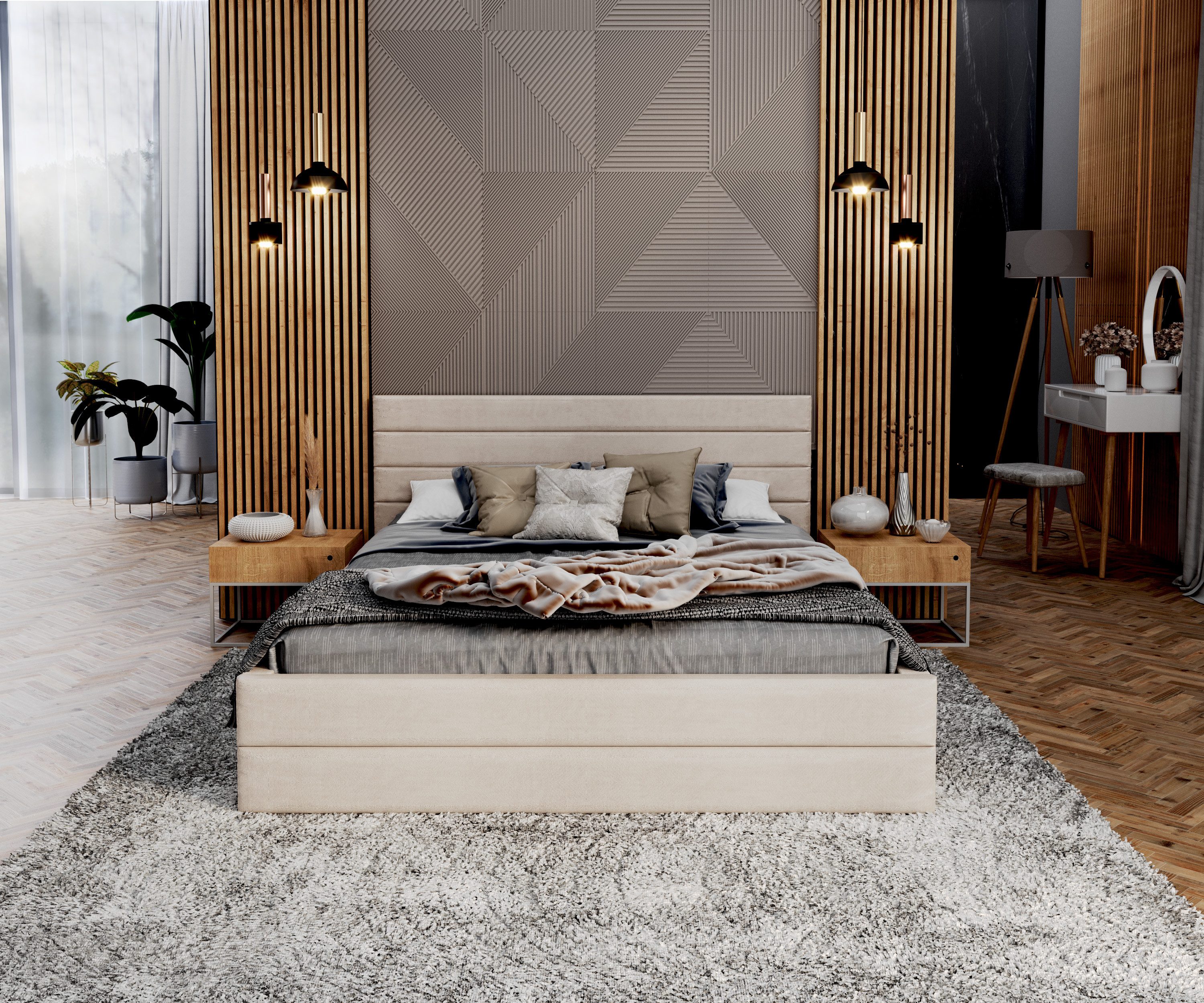 FDM Polsterbett Bettrahmen Bettgestell 90x200, 120x200, günstig online kaufen