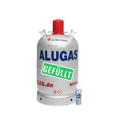 BlueCraft Gas, Alu Propangasflasche 11kg ijnkl. Lecksuchspray