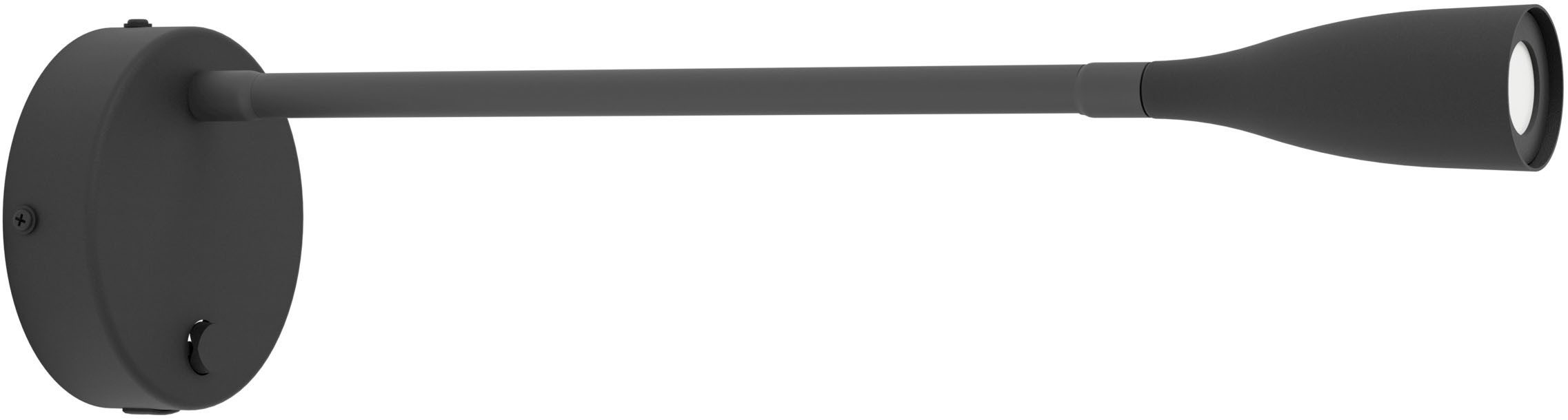 EGLO Wandleuchte OLIVANDINO 1 Wandlampe - Stahl - LED - 3,8W - IP20, Ein-/Ausschalter, USB-Anschluss mit Ladefunktion, LED fest integriert, Warmweiß, Wandstrahler, Wandspot, Wohnzimmer, Flur, Schlafzimmer, Ø11 x AL43 cm