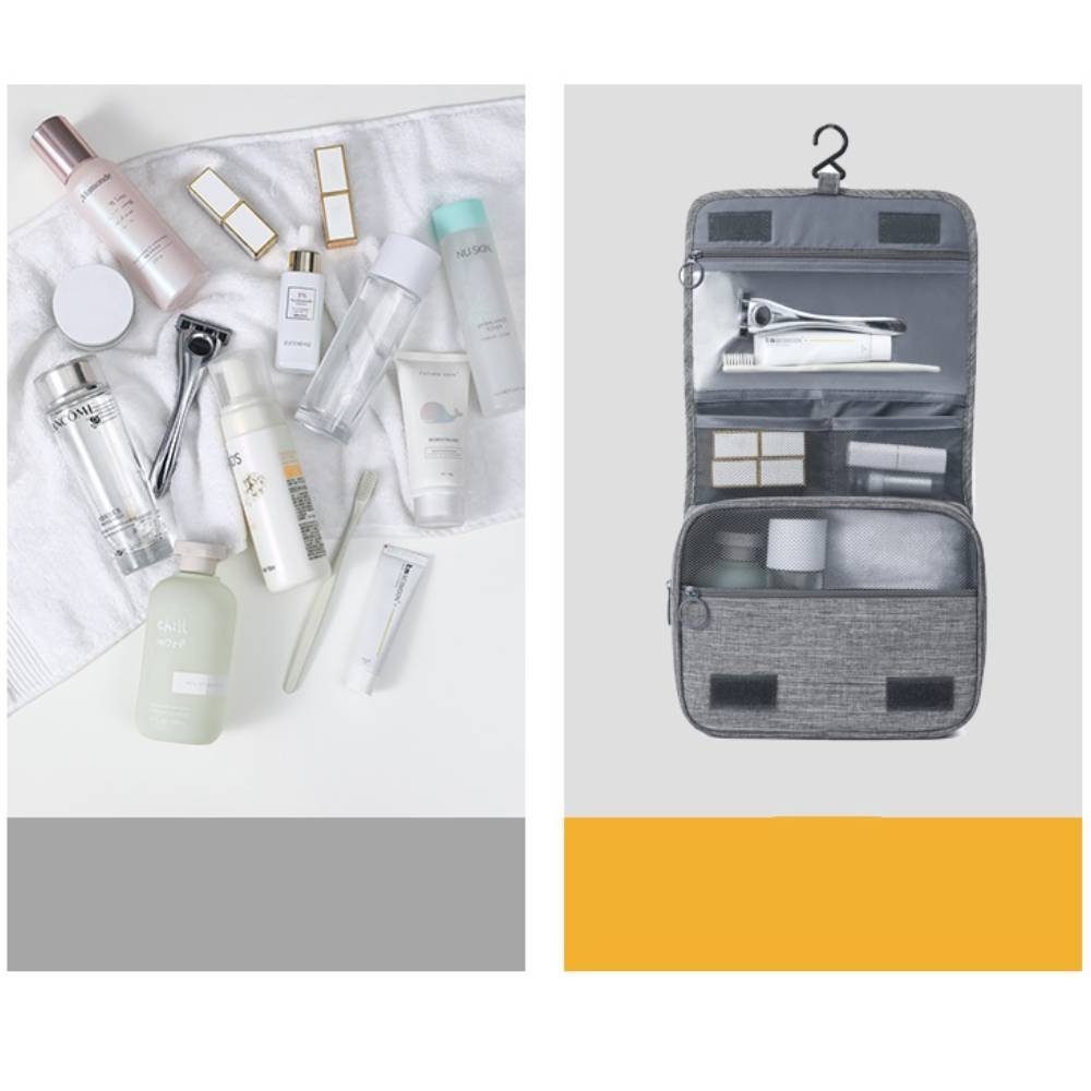 Blusmart Kosmetiktasche Reise Make-Up Taschen Frauen (Hängende Trocken- und Nasstrennungs-Aufbewahrungstasche, Wasserdichter Kulturbeutel), Für die tragbare Auf – Bild 3 von 5