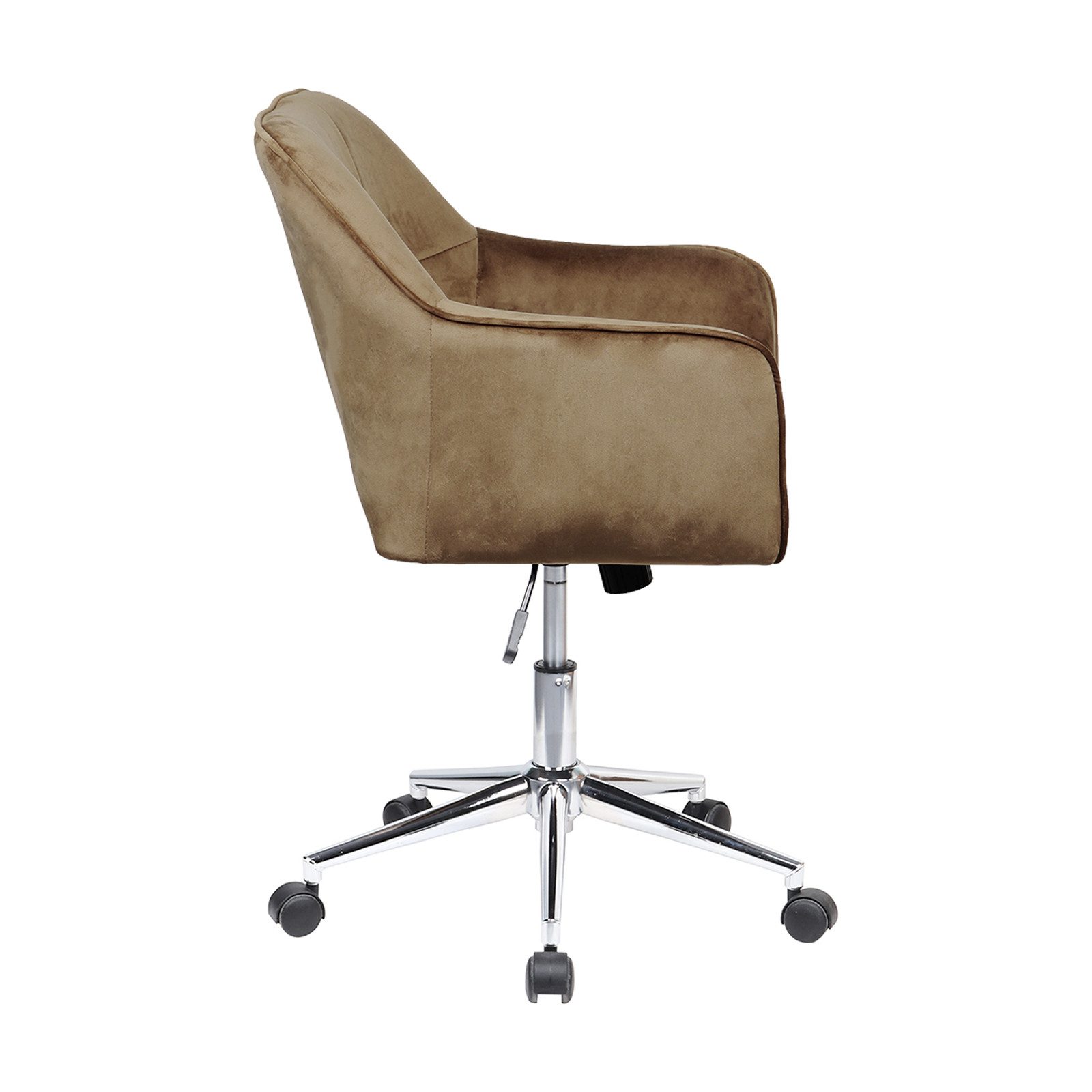 SVITA Schreibtischstuhl JAKE (1 St), stufenlos höhenverstellbar, pflegeleicht, elegant, Rollen, Braun