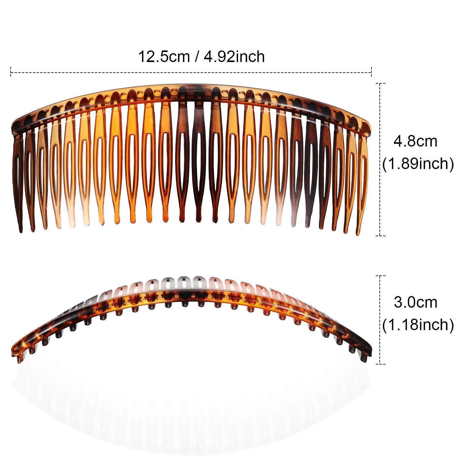 Boao Haarkamm 4er Set Tort Haar Kamm Schildkröte Schale Glattes Haar - 12,5 cm