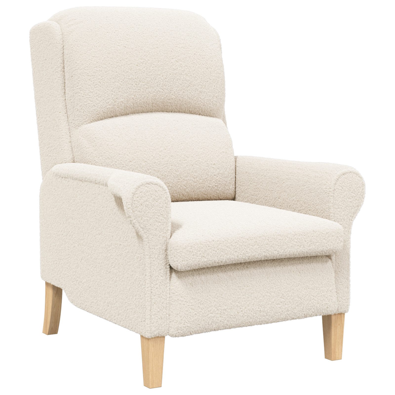vidaXL Sessel Ergonomischer Sessel Creme Stoff, günstig online kaufen