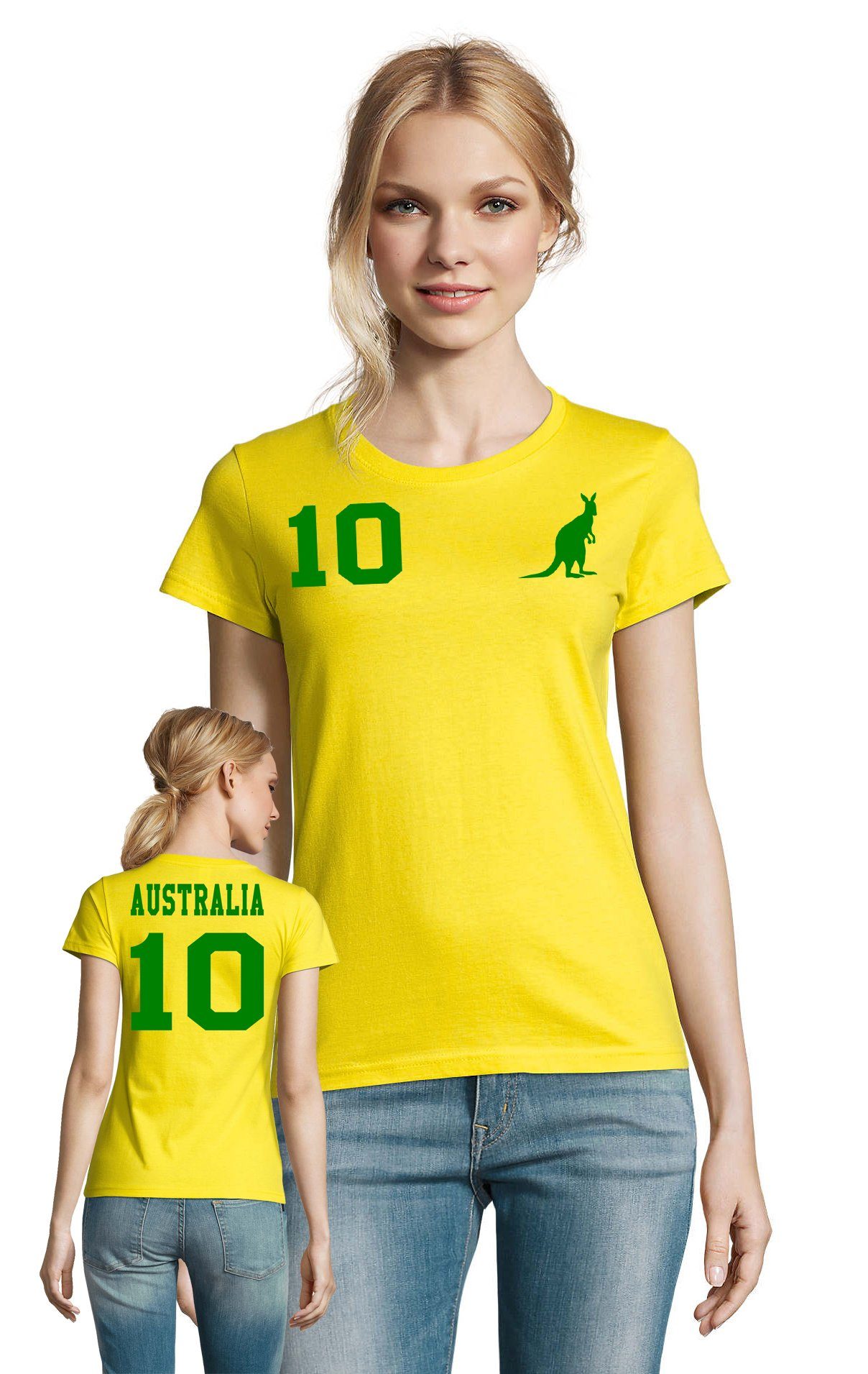 Blondie & Brownie T-Shirt Damen Australien Sport Trikot Fußball Weltmeister  Meister WM