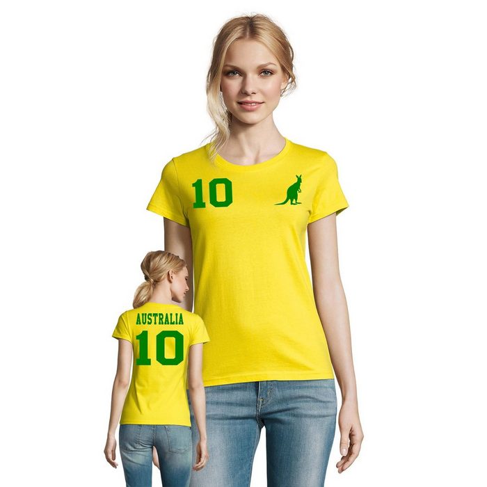 Blondie & Brownie T-Shirt Damen Australien Sport Trikot Fußball Weltmeister Meister WM