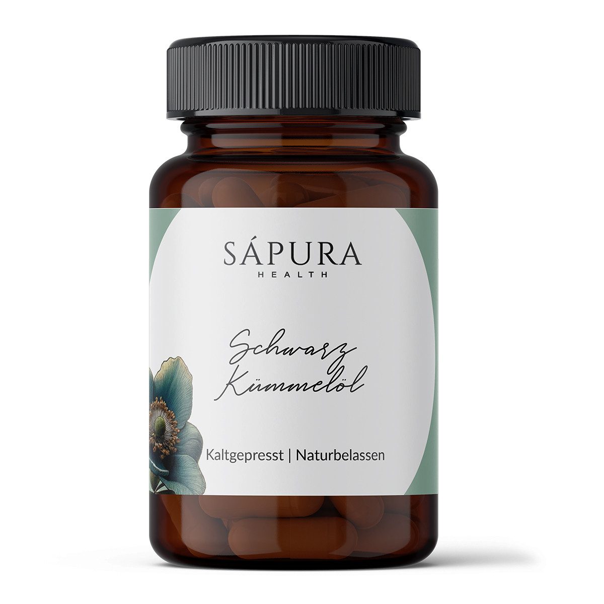 SAPURA Health Schwarzkümmelöl Kapseln kaltgepresst, gefiltert, 60 Stück Kapseln, 50.4 g