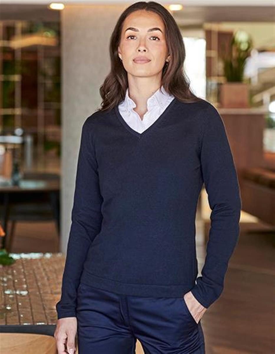 Henbury Sweatshirt Ladies Lightweight V Neck günstig online kaufen