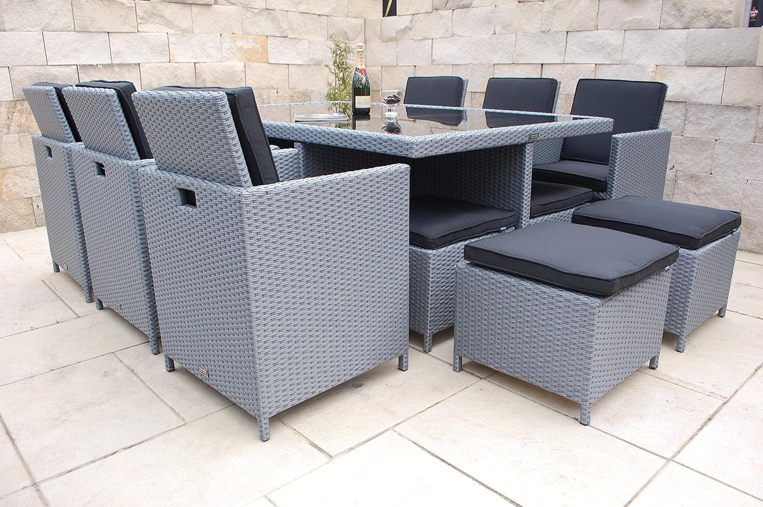 Ragnarök Möbel-Design Garten-Essgruppe Heimdall Esstisch Set 6+4, (Set, Pol günstig online kaufen